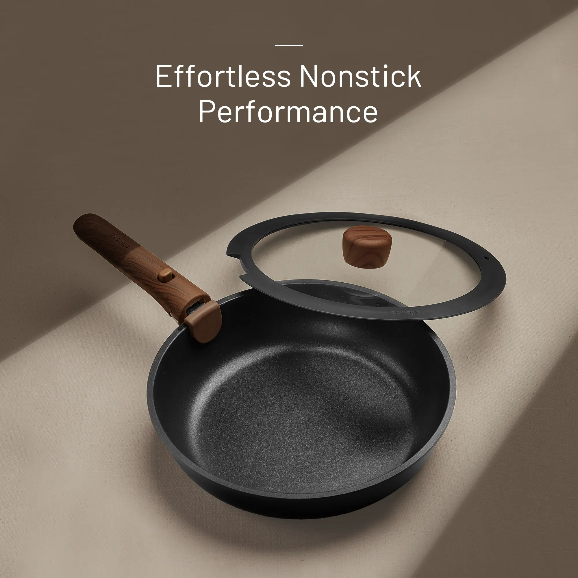 CAROTE 19/22/26pcs Pots and Pans Non Stick, Wooden Detachable Handle, Cookware Sets Induction Kitchen Pots and Pans,NonStick Cooking Set, Oven/Dishwasher/Fridge Safe, Space Saving